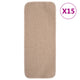 Esteras de escalera de Vidaxl 15 sti-slip rectangular 60x25 cm beige