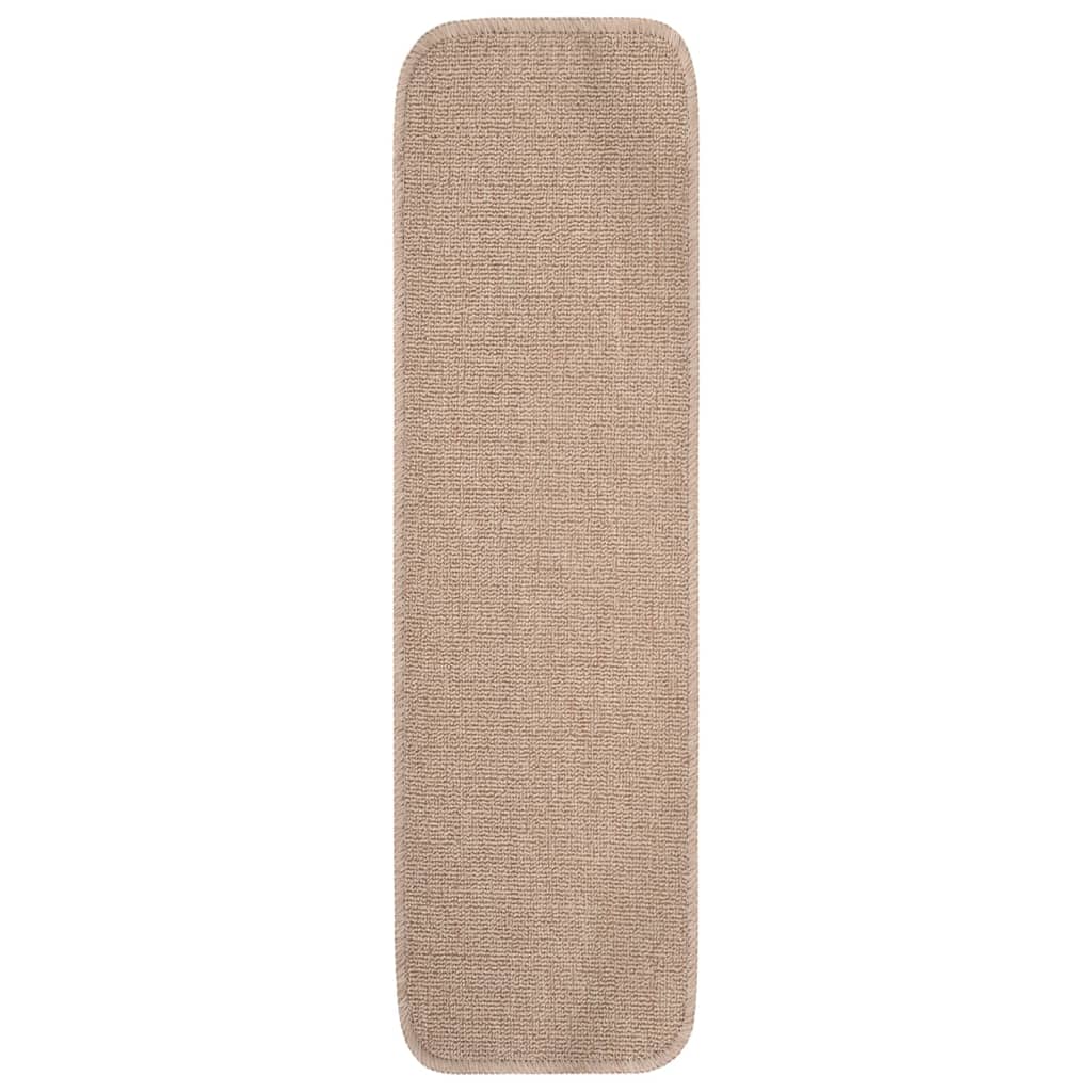 Vidaxl tappetini per scale 15 St Anti-slip rettangolare 75x20 cm beige