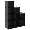 Vidaxl Storage mobili con 9 compartimenti polipropene nero