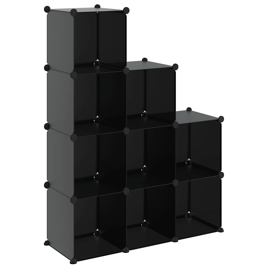 Vidaxl Storage mobili con 9 compartimenti polipropene nero
