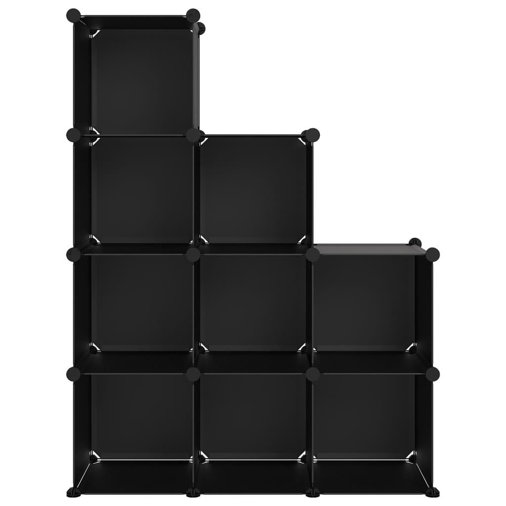 Vidaxl Storage mobili con 9 compartimenti polipropene nero