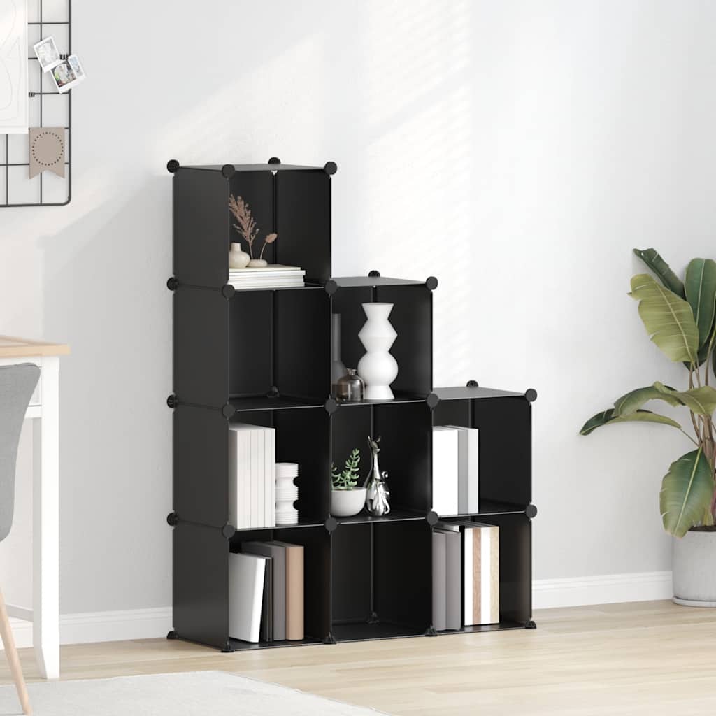 Vidaxl Storage mobili con 9 compartimenti polipropene nero