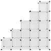 Muebles de almacenamiento de Vidaxl con 15 cursos polipropeno transparente