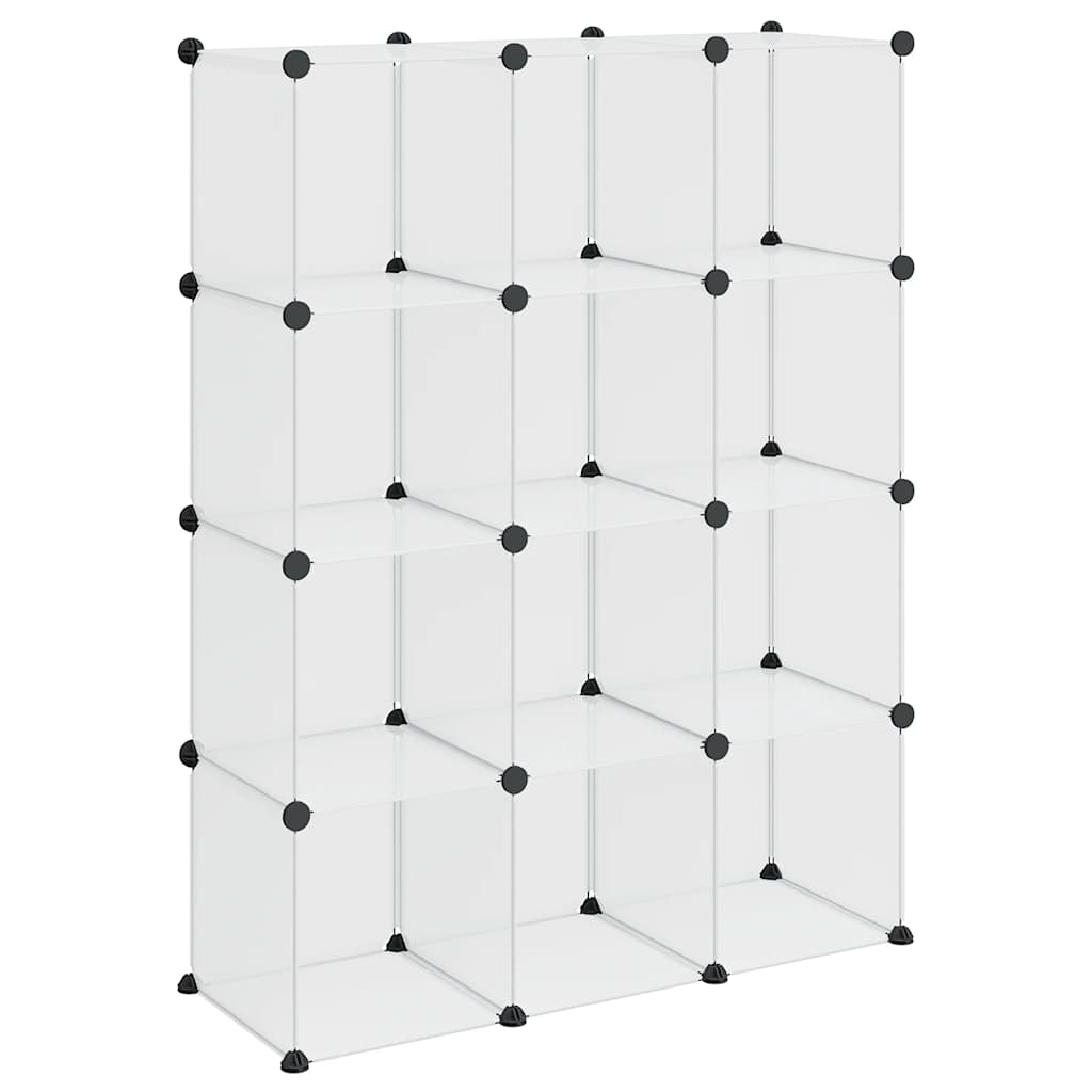 Muebles de almacenamiento de Vidaxl con 12 compartimentos polipropeno transparente