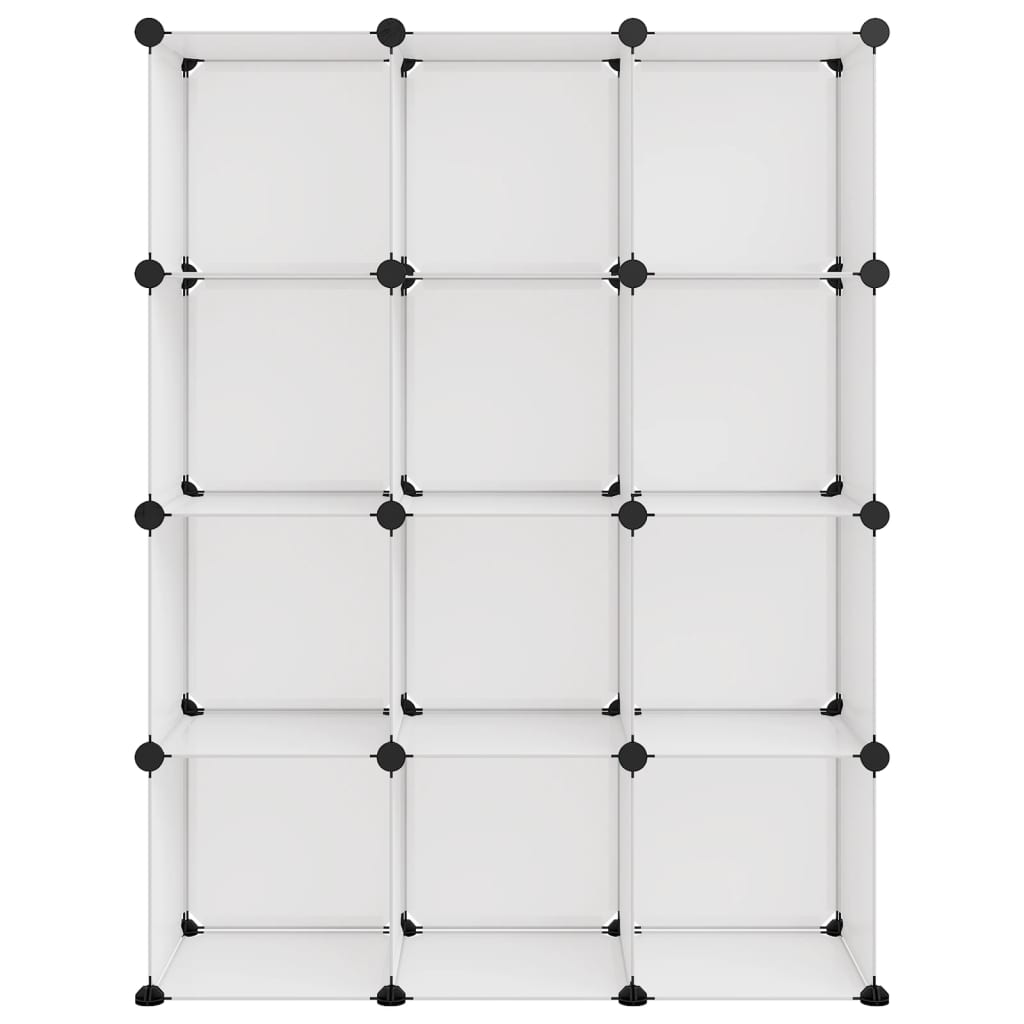 Muebles de almacenamiento de Vidaxl con 12 compartimentos polipropeno transparente