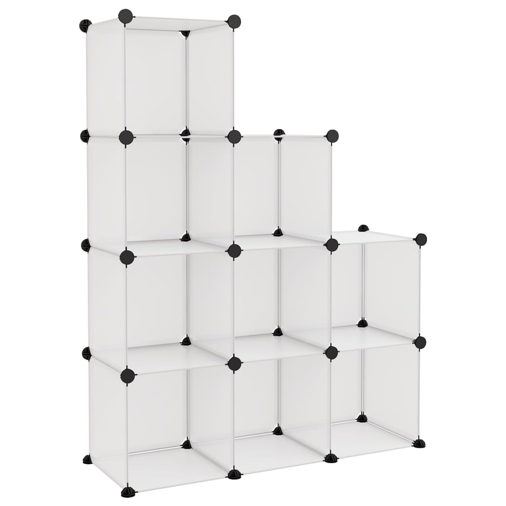 Muebles de almacenamiento de Vidaxl con 9 compartimentos polipropeno transparente