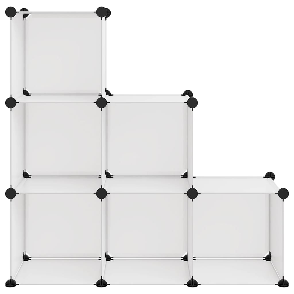 Muebles de almacenamiento de Vidaxl con 6 compartimentos polipropeno transparente