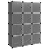 Muebles de almacenamiento de Vidaxl con 12 compartimentos y puertas Polypropene Black