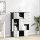 Vidaxl Storage mobili con 12 scomparti e porte in polipropene nero