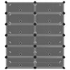 Vidaxl schoenenrek 94,5x36,5x106 cm polypropeen zwart