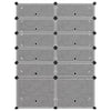 Vidaxl Shoe Rack 94x37x125 cm Polypropene Negro