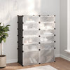 Vidaxl Shoe Rack 94x37x125 cm Polypropene Negro