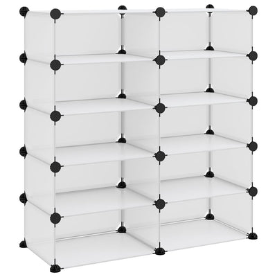 Vidaxl Shoe Rack 84x32x88.5 cm polipropeno transparente