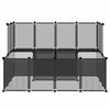 Vidaxl animal loft pequeño 143x107x93 polipropeno y acero negro