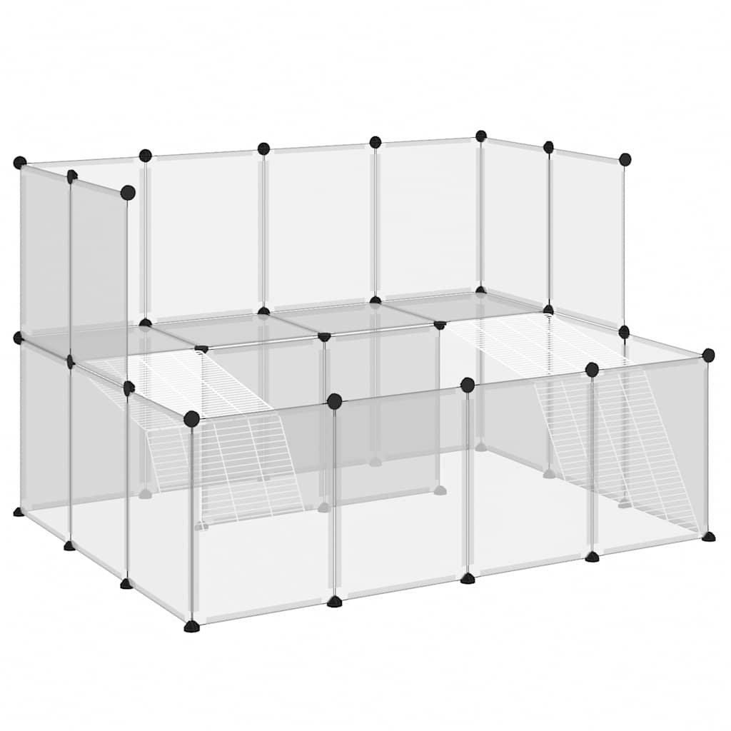 Vidaxl Animal Loft Small 143x107x93 cm Polypropene e acciaio trasparente