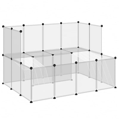 Vidaxl animal loft pequeño 143x107x93 cm polipropeno y acero transparente