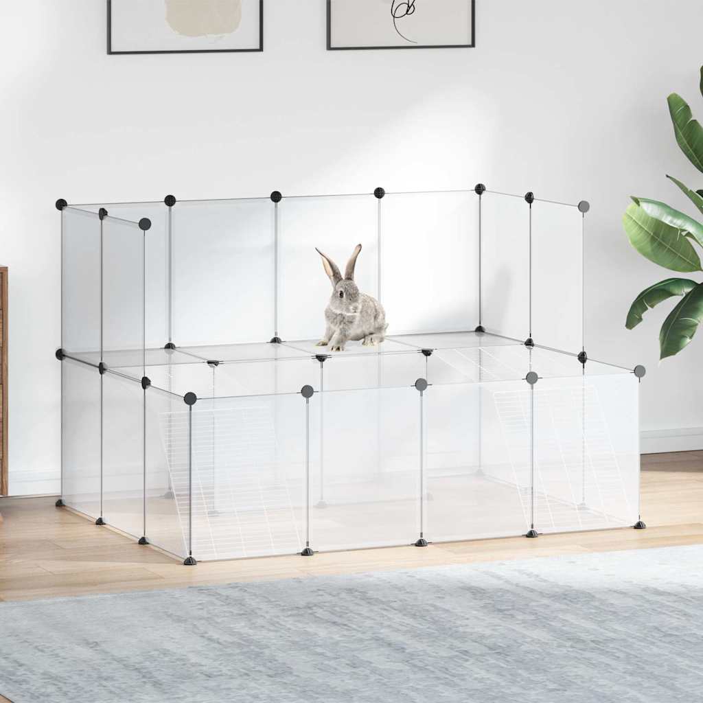 Vidaxl Animal Loft Small 143x107x93 cm Polypropene e acciaio trasparente