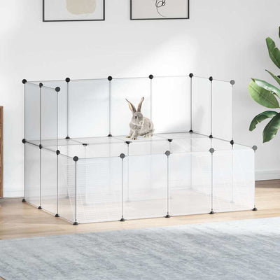 Vidaxl animal loft pequeño 143x107x93 cm polipropeno y acero transparente