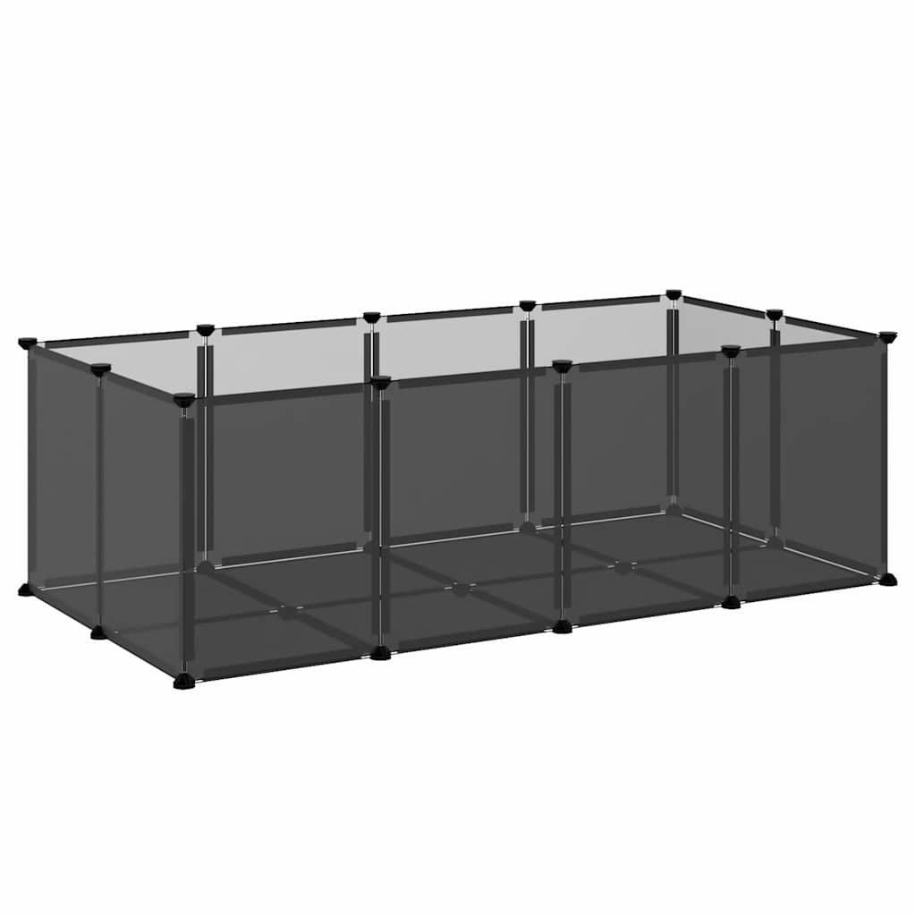 Vidaxl Animal Loft Small 144x74x46,5 cm Polypropene e Black in acciaio