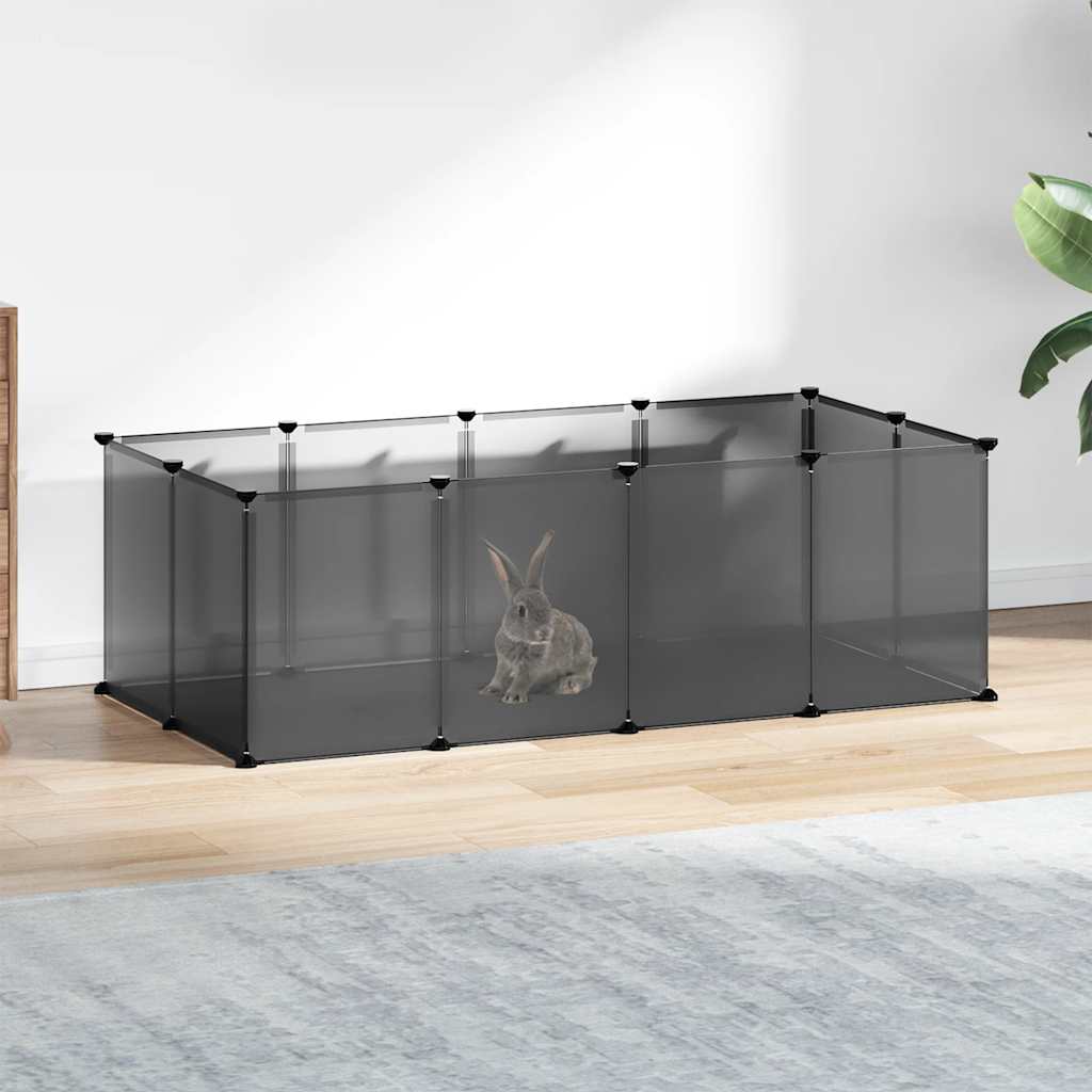 Vidaxl Animal Loft Small 144x74x46,5 cm Polypropene e Black in acciaio