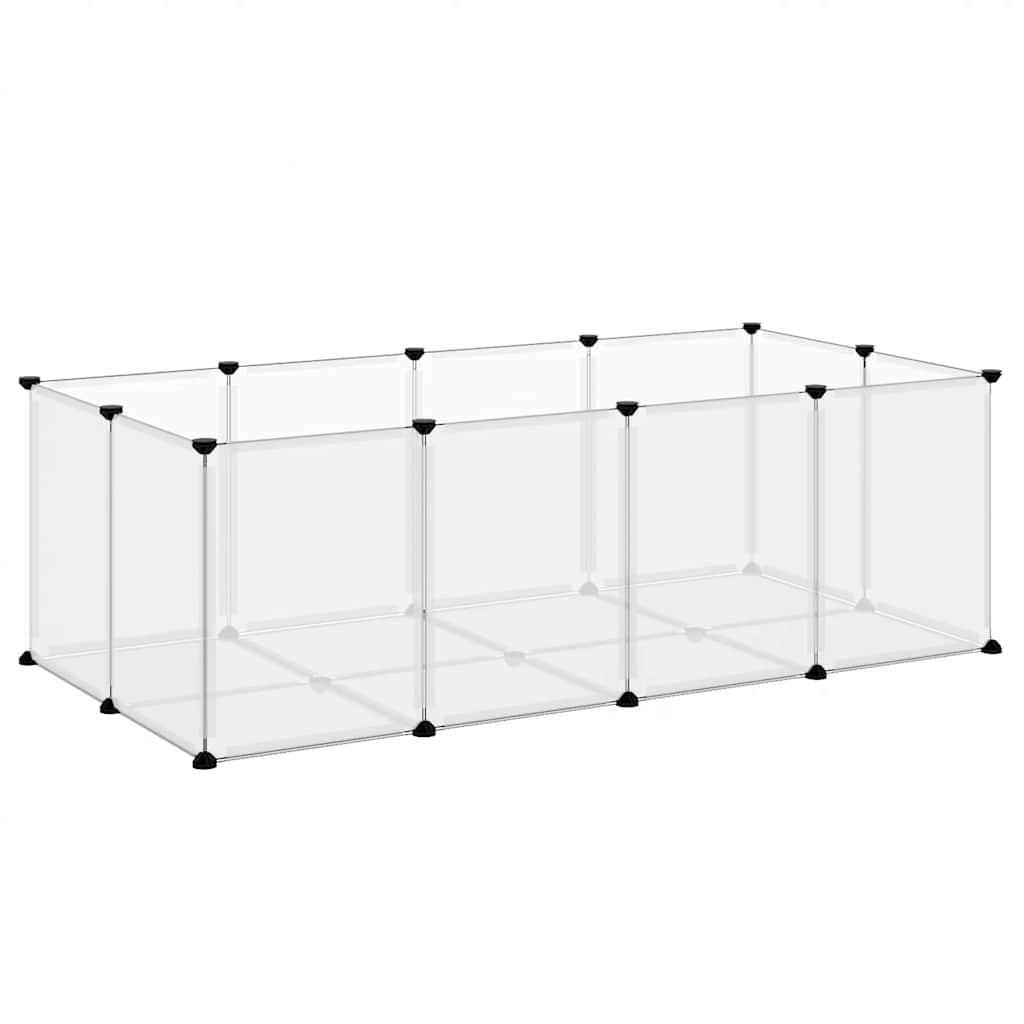 Vidaxl Animal Loft Small 144x74x46,5 cm Polypropene e acciaio trasparente