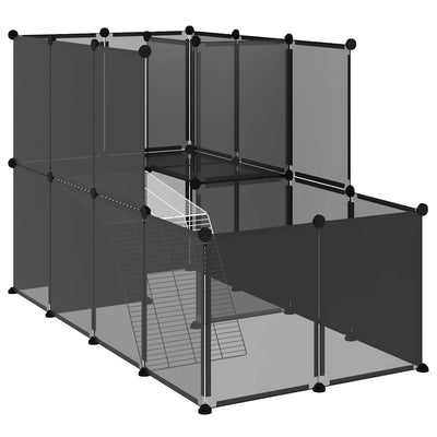 Vidaxl Animal Loft Small 142x74x93 cm polipropeno y acero negro
