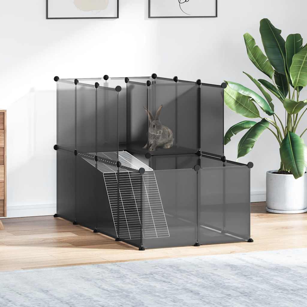 Vidaxl Animal Loft Small 142x74x93 cm Polypropene e Black in acciaio