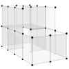 Vidaxl Animal Loft Small 142x74x93 cm Polypropene e acciaio trasparente