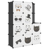 Vidaxl Muebles de almacenamiento para niños con 10 compartimentos Polypropene Negro