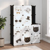 Vidaxl Muebles de almacenamiento para niños con 10 compartimentos Polypropene Negro