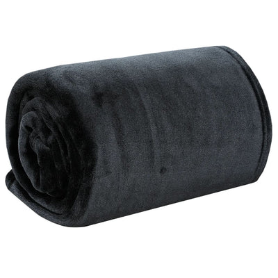 Vidaxl coperta 130x170 cm poliestere nero