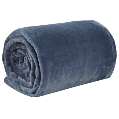 Vidaxl coperta 130x170 cm poliestere grigio