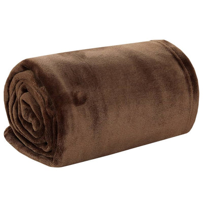Vidaxl coperta 130x170 cm cacao in poliestere marrone