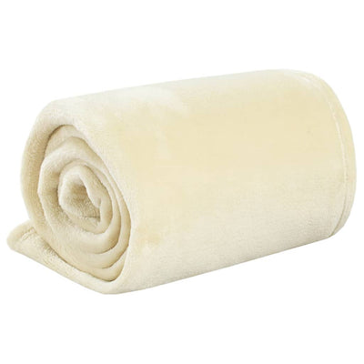 Vidaxl coperta 130x170 cm crema poliestere