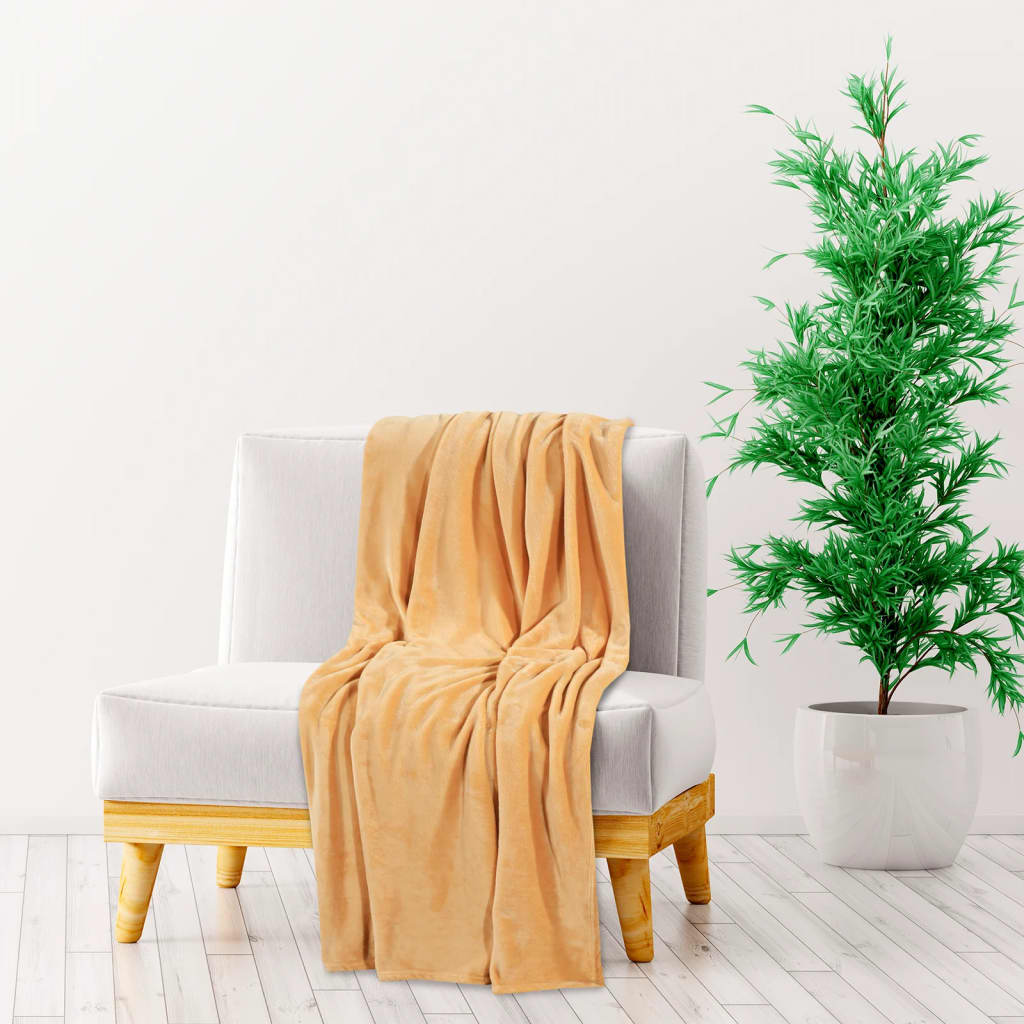 Vidaxl deken 130x170 cm polyester woestijnmist