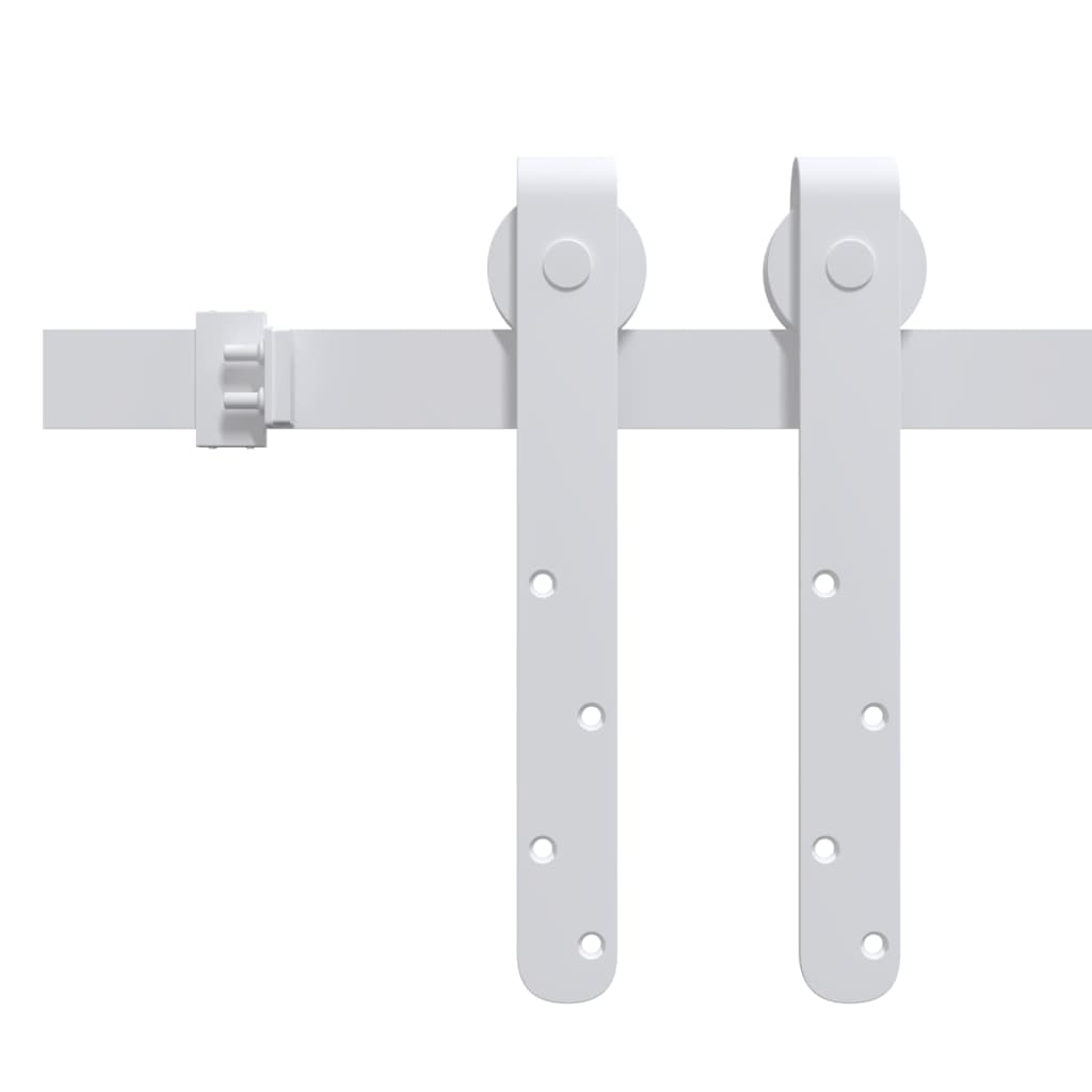 Vidaxl ophangset voor minischuifdeur 183 cm koolstofstaal wit
