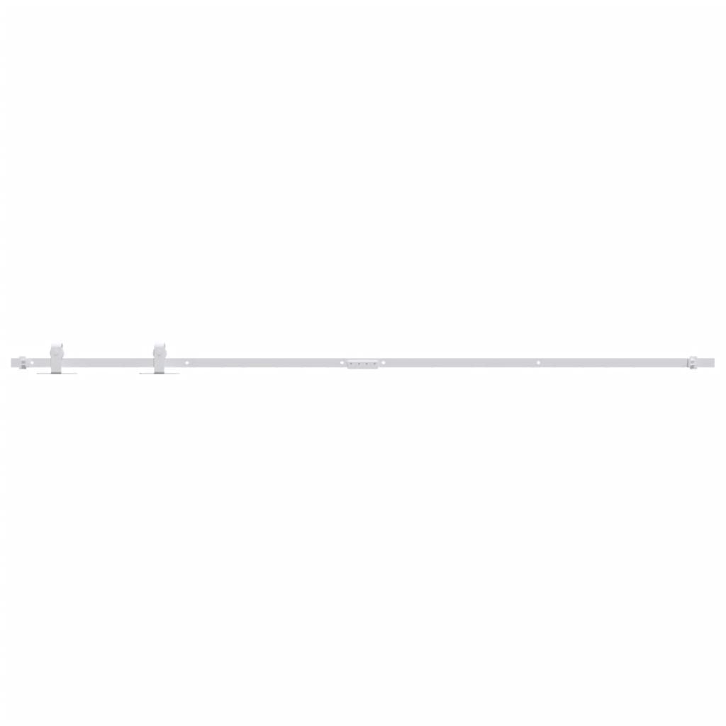Vidaxl suspensión establecida para mini -skiver puerta 200 cm de acero de carbono blanco