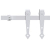 Sospensione Vidaxl Set per mini -skiver porta 183 cm in acciaio carbone bianco