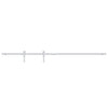 Sospensione Vidaxl Set per mini -skiver porta 152 cm in acciaio carbone bianco