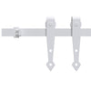 Sospensione Vidaxl Set per mini -skiver porta 152 cm in acciaio carbone bianco