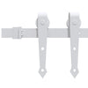 Set di raccordi Vidaxl per porta scorrevole 200 cm in acciaio bianco