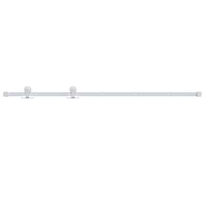 Accesorios de Vidaxl establecidos para puerta corredera de 183 cm de acero blanco