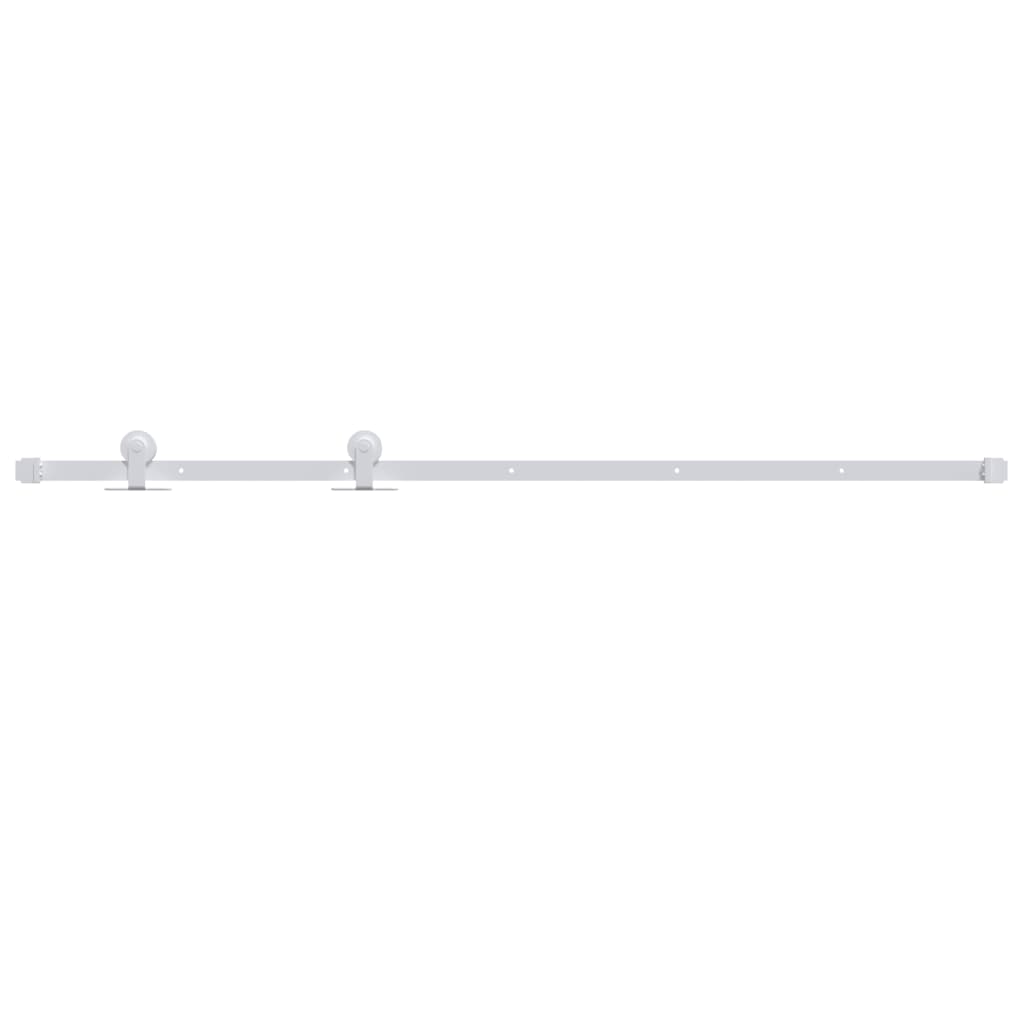 Set di raccordi Vidaxl per porta scorrevole 200 cm in acciaio bianco