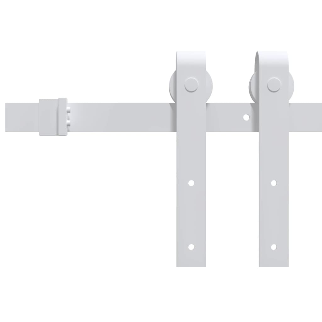 Raccordi Vidaxl Set per porta scorrevole da 183 cm in acciaio bianco