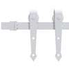 Raccordi Vidaxl Set per porta scorrevole da 183 cm in acciaio bianco