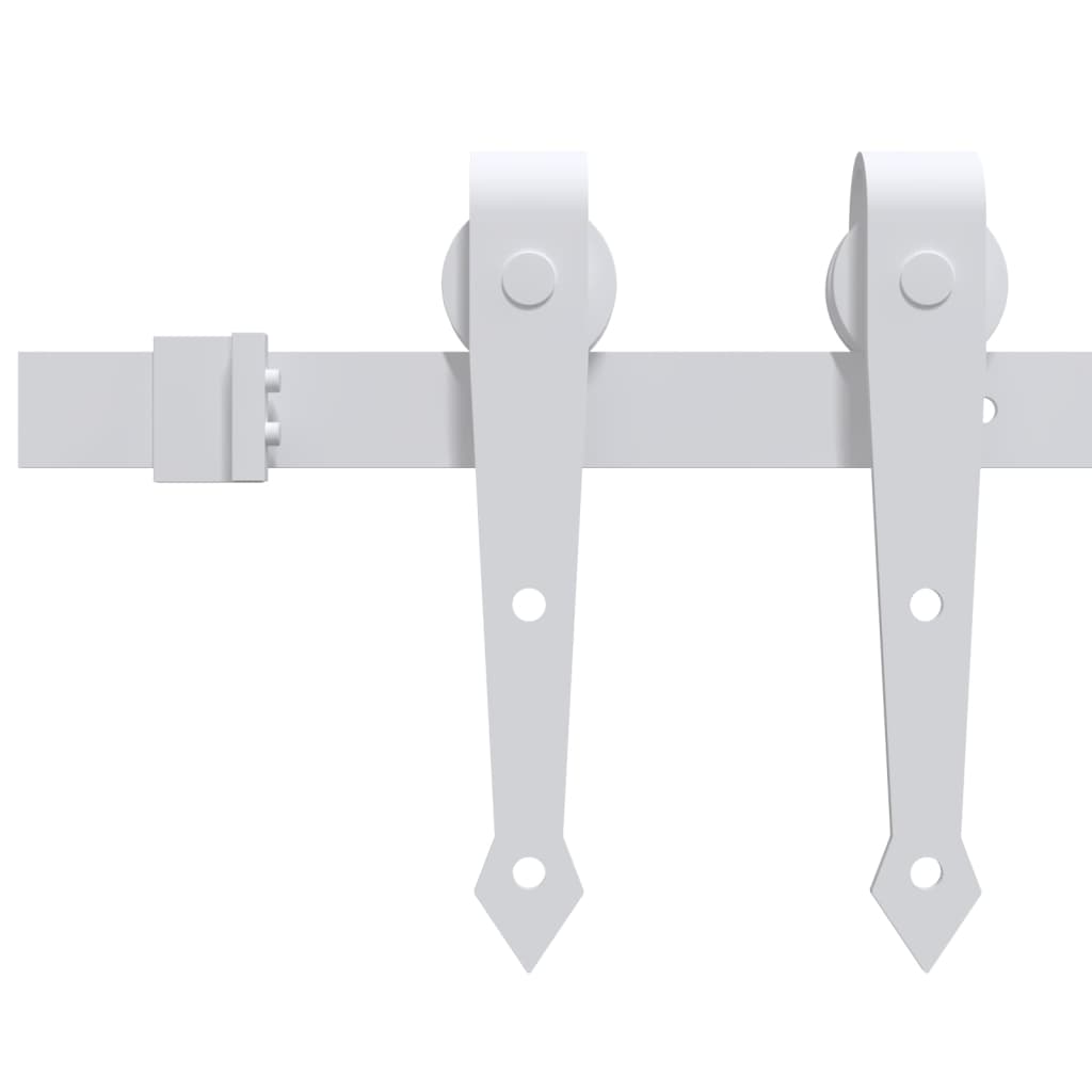 Raccordi Vidaxl Set per porta scorrevole da 183 cm in acciaio bianco