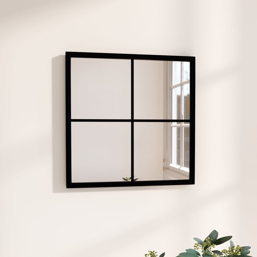 Specchio da parete Vidaxl 40x40 cm in metallo nero