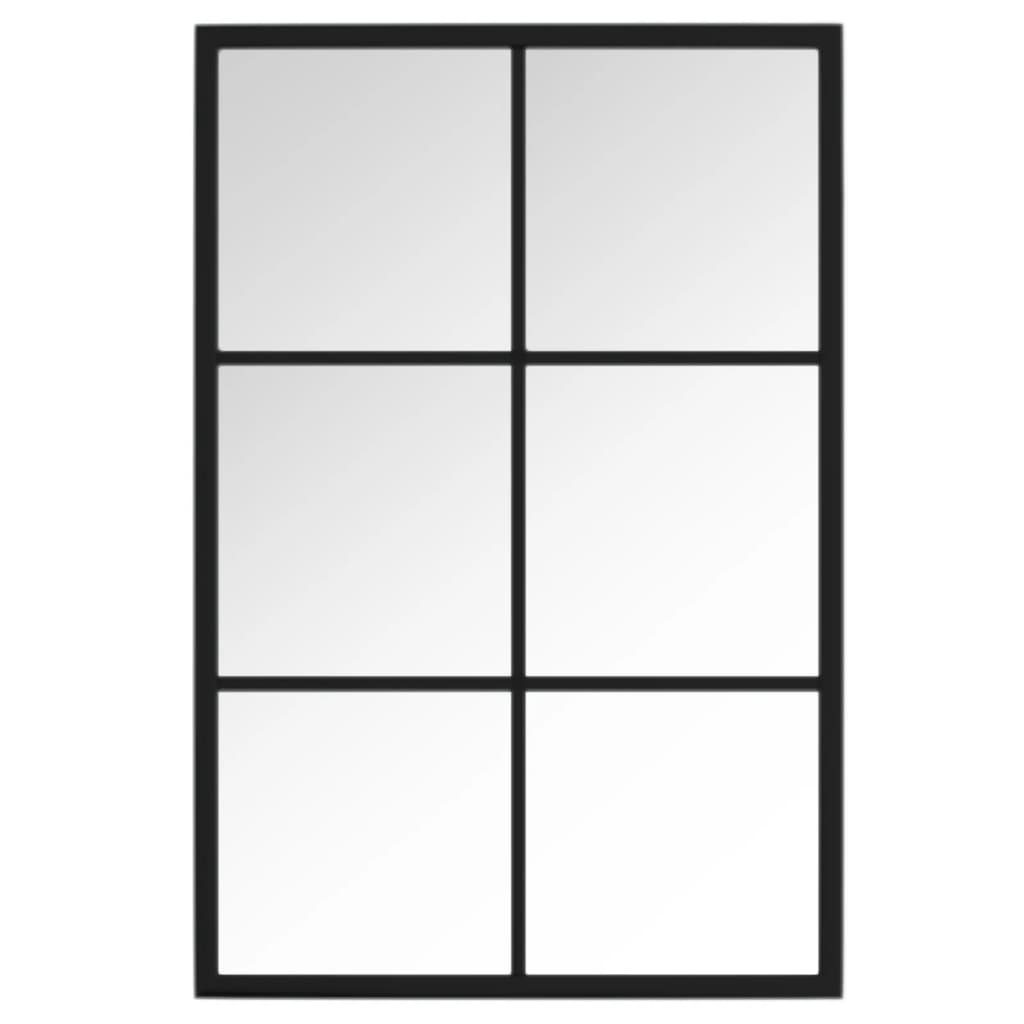 Specchio da parete Vidaxl 60x40 cm in metallo nero