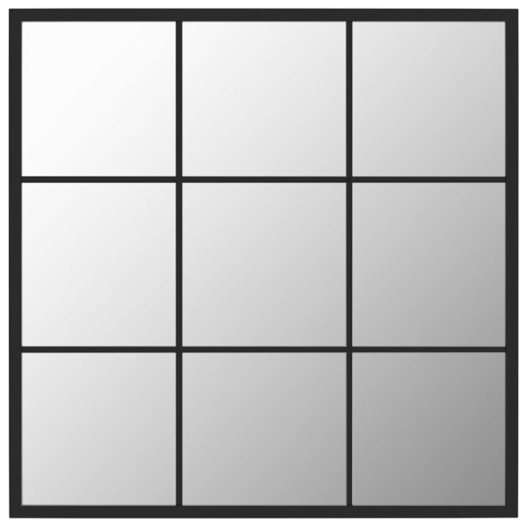 Espejo de pared de Vidaxl 60x60 cm de metal negro