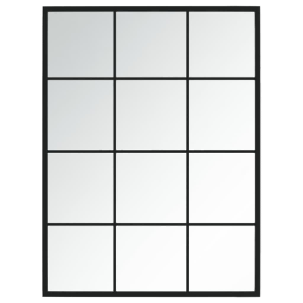 Specchio da parete Vidaxl 80x60 cm in metallo nero